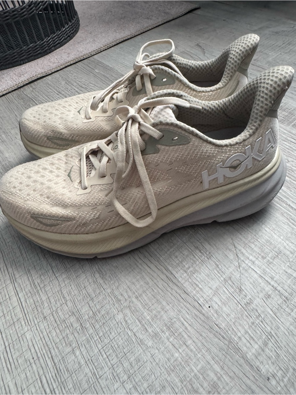 Hoka Women's Running Shoes in Cream